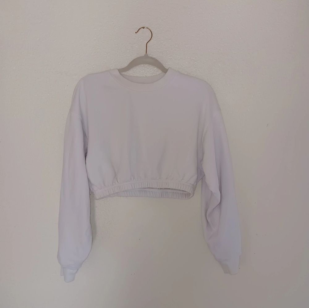 Alo cropped sweatshirt. White. Size S.